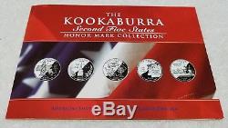 2000 Australian Kookaburra 2 oz Silver Coin State Quarter Honor Mark Collection