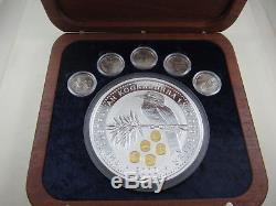 2000 Kilo KOOKABURRA Honor Mark AG Coin with gold privies of US State Quarters