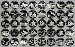 2000+ PROOF SILVER STATE QUARTERS 90% FULL ROLL 40 COINS (a)