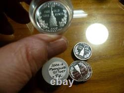 2000-S $10 Roll Maryland 90% Silver Proof Quarters SKU# 30721