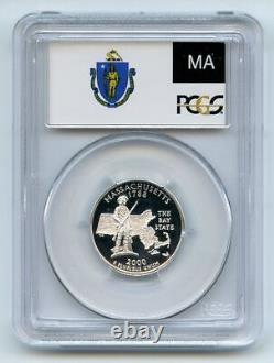 2000 S 25C Silver Massachusetts Quarter PCGS PR70DCAM