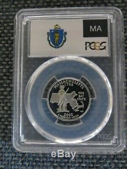 2000-S 25c Massachusetts SILVER Quarter Proof PCGS PR70DCAM State Flag Label