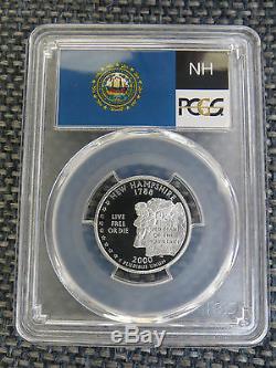 2000-S 25c New Hampshire SILVER Quarter Proof PCGS PR70DCAM State Flag Label