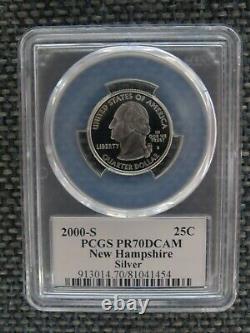2000-S 25c New Hampshire SILVER Quarter Proof PCGS PR70DCAM State Flag Label