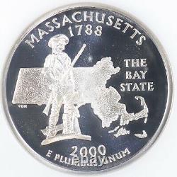 2000-S 25c Silver Proof Massachusetts MA State Quarter NGC PF 70 Ultra Cameo PR
