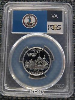 2000-S 25c Virginia SILVER Quarter Proof PCGS PR70DCAM State Flag Label
