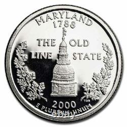 2000-S Maryland Statehood Quarter 40-Coin Roll Proof (Silver) SKU#40856