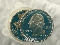 2000-S Massachusetts Statehood Silver Quarter DCAM Proof Roll Of 40 Coins
