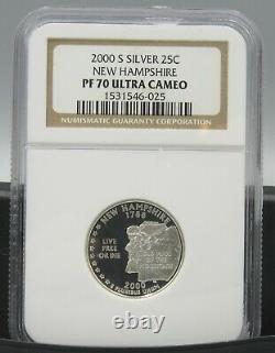 2000 S New Hampshire Silver NGC PF 70 UCAM