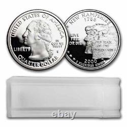 2000-S New Hampshire Statehood Quarter 40-Coin Roll Prf (Silver) SKU#40858