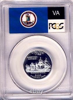 2000-S PCGS PR69DCAM SILVER State Quarters State Labels 5 Coins