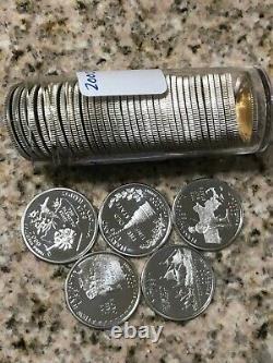 2000 S SILVER QUARTER ASSORTED ROLL (40-8 from each state) GEM PROOF QUARTERS