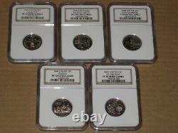 2000 S Silver Proof State Quarter 5 Coin Set New Hampshire NGC PF70 Ultra Cameo
