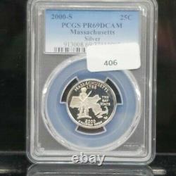 2000 S Washington Quarter PCGS Pr69DCAM Massachusetts Silver