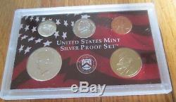 2000 Silver Proof Set 5 Sets U. S. Mint Box and COA 5 State Silver Quarters