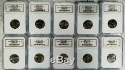 2000 State Quarters COMPLETE Set NGC P&D and S CLAD & ICG SILVER PROOF20 COINS