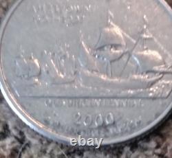 2000 Virginia Quarter P Mint Mark Errors Mint Strike Across E Pluribus Unum