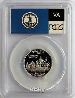 2000-s Silver State Series Washington Quarter Set Flag Labels Pcgs Pr70dcam