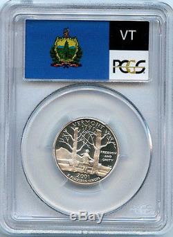 2001 S 5 State Silver Set Quarter PCGS Graded PR69 DCAM Proof 25 Cent coin
