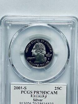 2001-S Kentucky Statehood Silver Quarter PCGS PR70DCAM