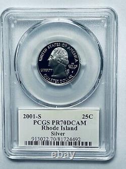 2001-S Rhode Island Statehood Silver Quarter PCGS PR70DCAM