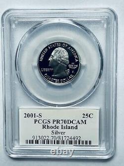 2001-S Rhode Island Statehood Silver Quarter PCGS PR70DCAM
