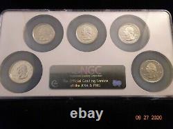 2001-S Silver Proof Set, NGC PF70 Ultra Cameo 10-coins in Two Multi-holders