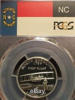 2001 Silver State Quarters- 5 Coin Set- Pcgs Pr70dcam-flag Label-frosted Cameos