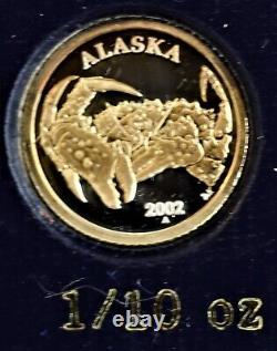 2002 Alaska Mint Gold Relief. 999 Fine Silver Proof Set