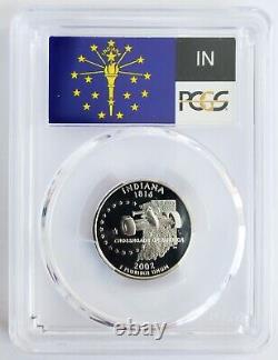 2002-S 25c Silver State Proof Quarter INDIANA PCGS PR70DCAM