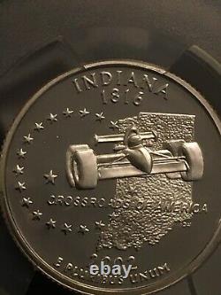 2002 S Indiana State Indy Silver Quarter-pcgs Pr70dcam-frosted Proof-flag Label