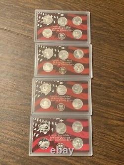 2003 2004 2005 2006 Silver Proof Quarter Set (Free Shipping)
