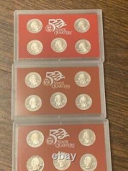 2003 2004 2005 2006 Silver Proof Quarter Set (Free Shipping)