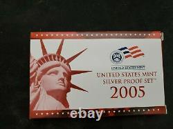 2003 2004 2005 S US Mint Silver Proof Set with State Silver Quarters