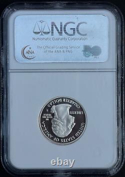 2003 S 25C Arkansas Silver Quarter NGC PF-69, Reverse Struck Thru Mint Error