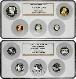2003-S Silver Proof Set + Silver Proof State Quarters Set NGC PR 69 ULTRA CAMEO