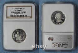 2003 S Silver Proof State Quarters 5-Coin Set all NGC PF 70 Ultra Cameo (25C)