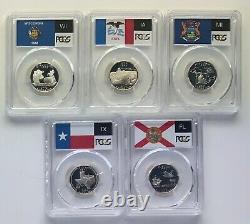 2004, 2005 & 2006 S State Proof SILVER PCGS 70 15 Coin Quarter Set