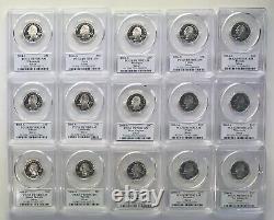 2004, 2005 & 2006 S State Proof SILVER PCGS 70 15 Coin Quarter Set