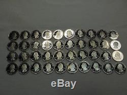 2004 & 2005 S State Quarter Proof Roll Gem Deep Cameo Five Rolls (200 Coins)