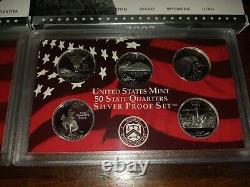 2004 2007 US Mint 50 State Quarters Silver Proof Set