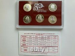 2004-2007 U. S. Mint 50 State Quarters SILVER PROOF SET withCOA