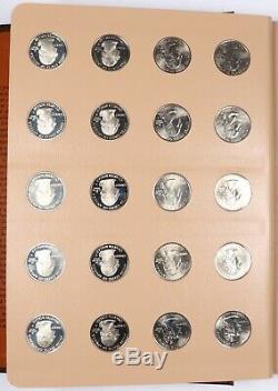 2004-2008 P/D/S Proof Statehood Quarter Dansco 100 Coins with Silver Proofs