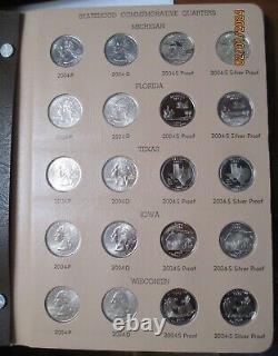 2004-2008 P, D, S & S Clad and Silver Proof Washington Statehood Quarter set