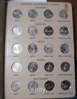 2004-2008 P, D, S & S Clad and Silver Proof Washington Statehood Quarter set