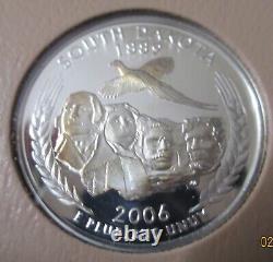 2004-2008 P, D, S & S Clad and Silver Proof Washington Statehood Quarter set