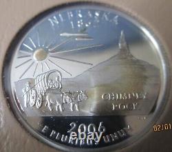 2004-2008 P, D, S & S Clad and Silver Proof Washington Statehood Quarter set