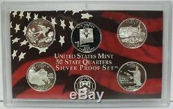 2004 2008 State Quarter Silver Proof Set Lot United States Mint Box COA
