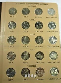 2004 2008 Statehood Quarter 140 Coin Set P&D, Proof, Silver Proof & Satin