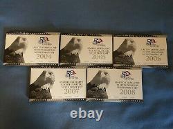 2004-2008 United States Mint 50 State Quarters Silver Proof Set